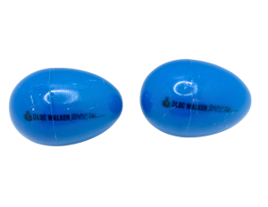 Pair of D*LOC Walker's signature plastic blue Egg Shakers