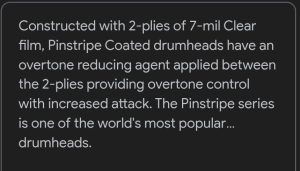 Product detail on 827 Drumheads
